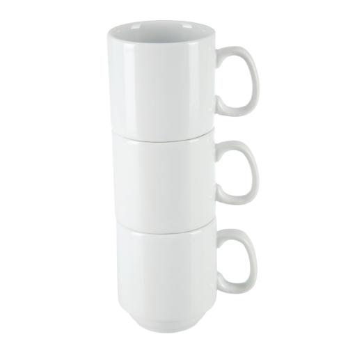 Olympia Whiteware Stacking Mug - 284ml 9 3/5fl oz (Box 12)