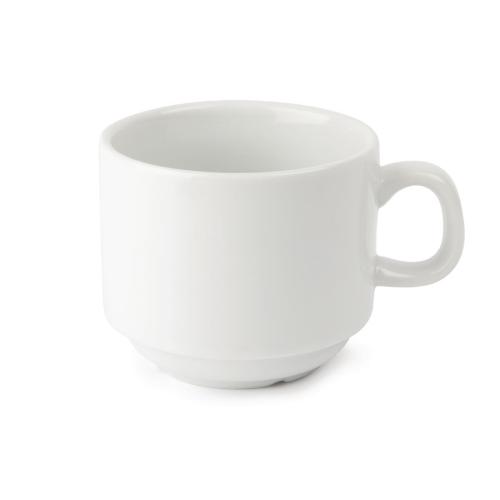 Olympia Whiteware Teacup Stackable - 200ml 6 7/10fl oz (Box 12)