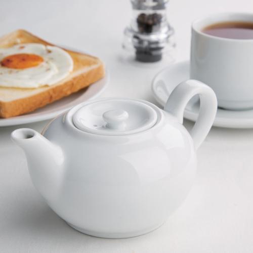 Olympia Whiteware Teapot - 426ml 14 2/5fl oz (Box 4)