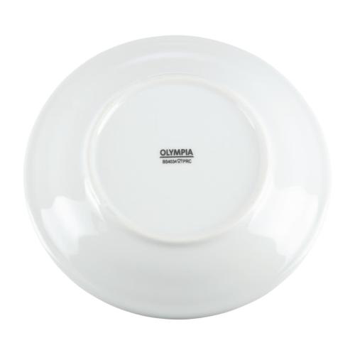 Olympia Whiteware Wide Rimmed Plate - 165mm (Box 12)