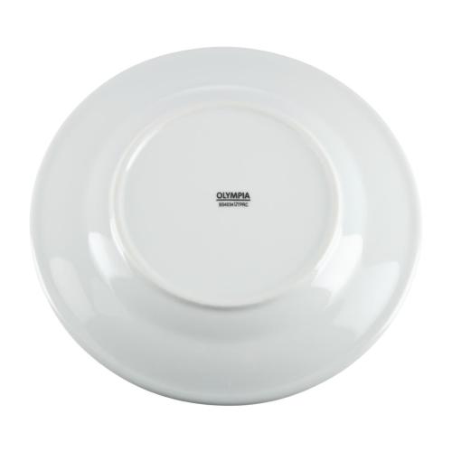 Olympia Whiteware Wide Rimmed Plate - 200mm (Box 12)
