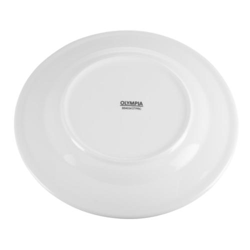 Olympia Whiteware Wide Rimmed Plate - 230mm (Box 12)