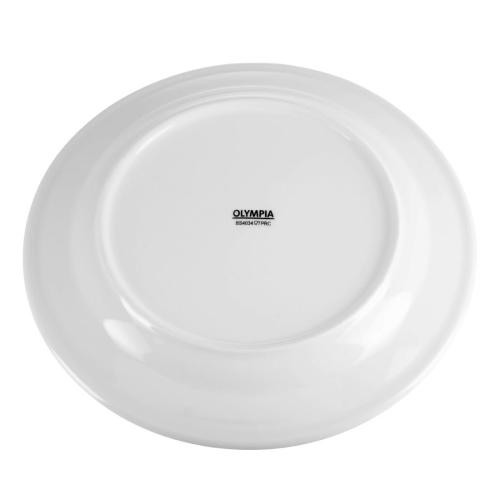 Olympia Whiteware Wide Rimmed Plate - 250m (Box 12)