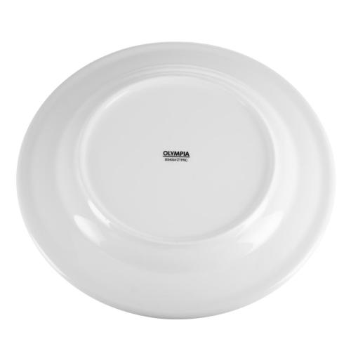 Olympia Whiteware Wide Rimmed Plate - 280mm (Box 6)