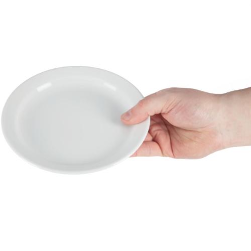 Olympia Whiteware Narrow Rimmed Plate - 180mm (Box 12)