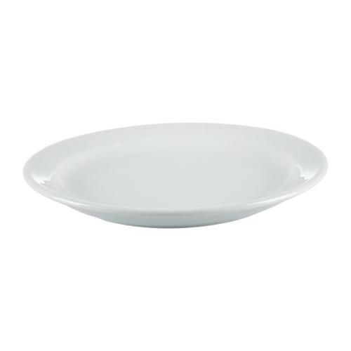 Olympia Whiteware Narrow Rimmed Plate - 180mm (Box 12)