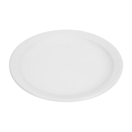Olympia Whiteware Narrow Rimmed Plate - 250mm (Box 12)