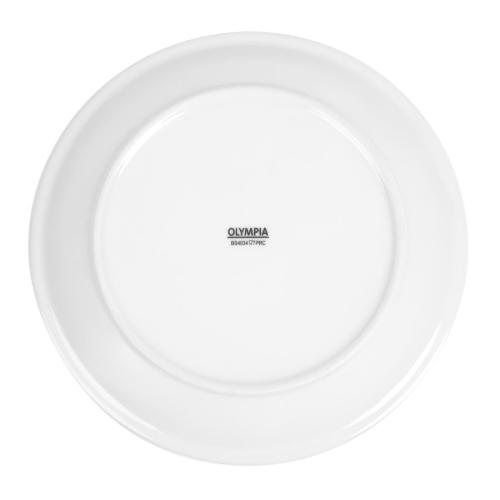 Olympia Whiteware Narrow Rimmed Plate - 250mm (Box 12)