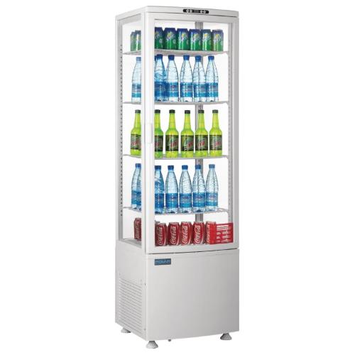 Polar C-Series Curved Door Display Fridge White - 235Ltr