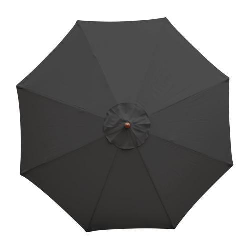 Bolero Round Pulley Parasol Black - 2.5m