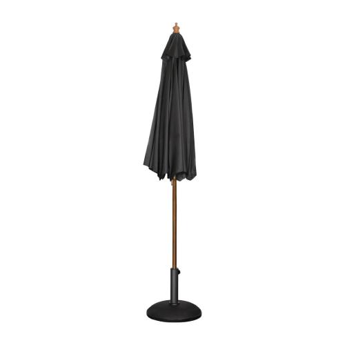 Bolero Round Pulley Parasol Black - 3m
