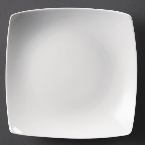 Olympia Whiteware Square Bowled Plate - 205x205x45mm (Box6)