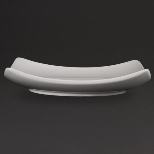 Olympia Whiteware Square Bowled Plate - 250x250x50mm (Box 4)