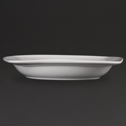Olympia Whiteware Rounded Square Bowl Circular Well - 250x250x46mm (Box 4)