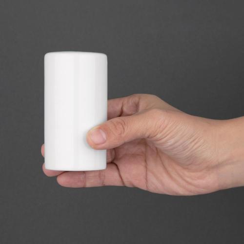 Olympia Whiteware Pepper Shaker - 80mm (Box 12)