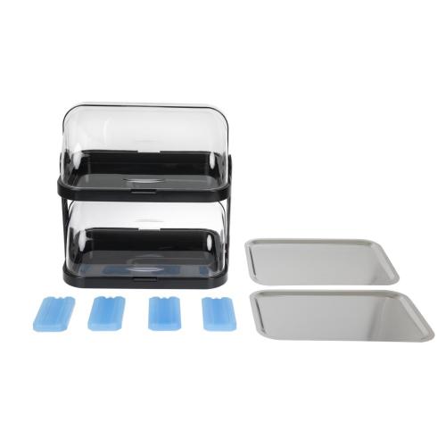 Double Stack Cooling Display Tray Roll Top - 440x320x440mm (includes 4 coolers)