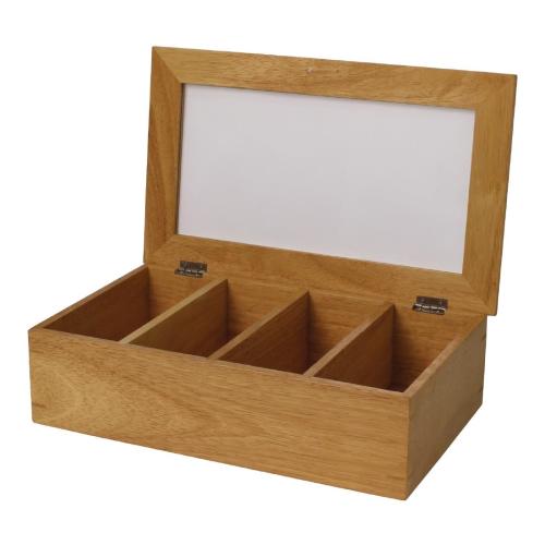 Olympia Hevea Wooden Tea Box  FSC 100%