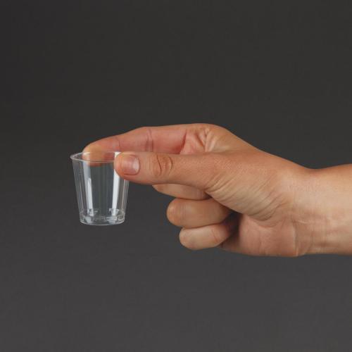 eGreen Disposable Shot Glass Polystyrene - 30ml to Rim 20ml to Line (Box 1000)