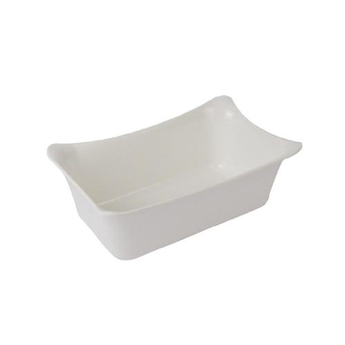 White Melamine Fleur Crock - 1/4 2Ltr 265x162x100mm