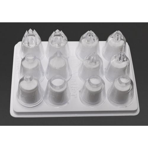 Matfer Bourgeat Assorted Polycarbonate Piping Tube Set (Box 12)
