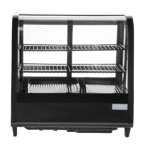 Polar C-Series Countertop Food Display Fridge Black - 100Ltr