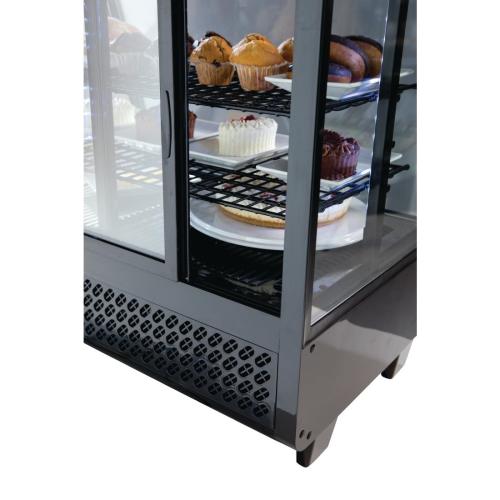 Polar C-Series Countertop Food Display Fridge Black - 100Ltr