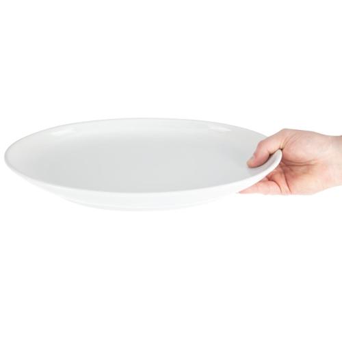 Olympia Whiteware French Deep Oval Plate White - 365mm (Box 2)