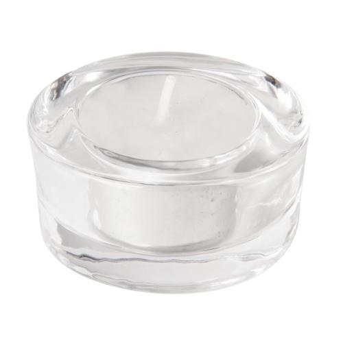 Round Chunky Tealight Holder Clear - 35x70x70mm (Box 6)