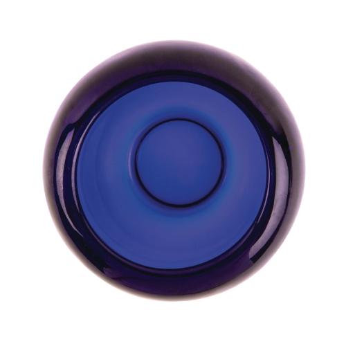 Heavy Blue Glass Tealight Holder - 55x90x90mm (Box 6)