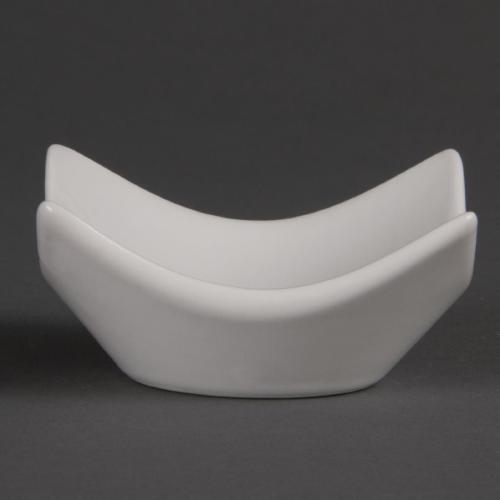 Olympia Whiteware Modular Miniature Raised Corner Bowl - 36x72x72mm (Box 12)