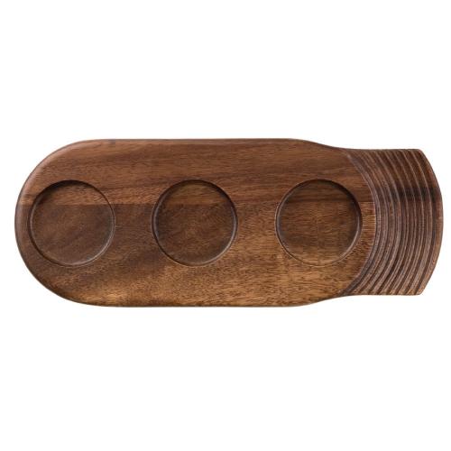 Igneous Medium Single Handled Wooden Tray - 355x140mm 14x5.5" (Box 4) (B2B)