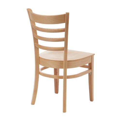 Wooden Side Chair Natural Finish Beech (Pack 2)
