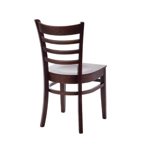 Fameg Slatted Side Chair Walnut Effect (Pack 2)