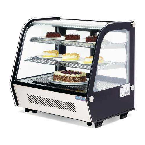 Polar G-Series Countertop Food Display Fridge Black - 120Ltr