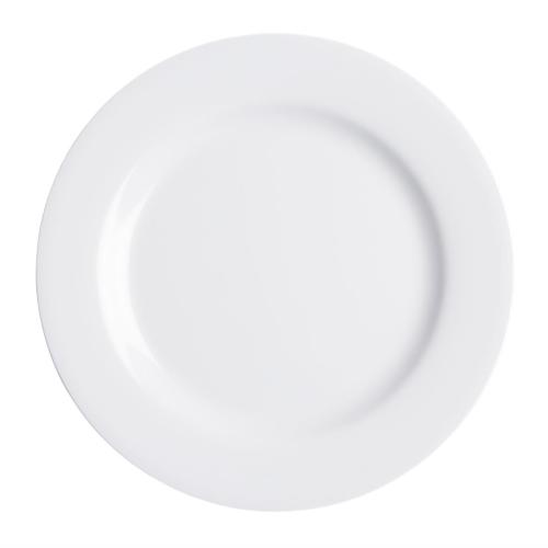 Olympia Kristallon Melamine Wide Rimmed Plate - 254mm 10" (Box 6)