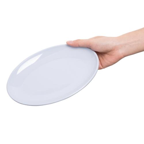 Olympia Kristallon Melamine Oval Coupe Plate White - 225x158mm 9x6 1/4" (Box 12)