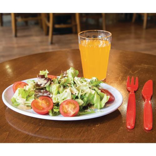 Olympia Kristallon Melamine Oval Coupe Plate White - 225x158mm 9x6 1/4" (Box 12)