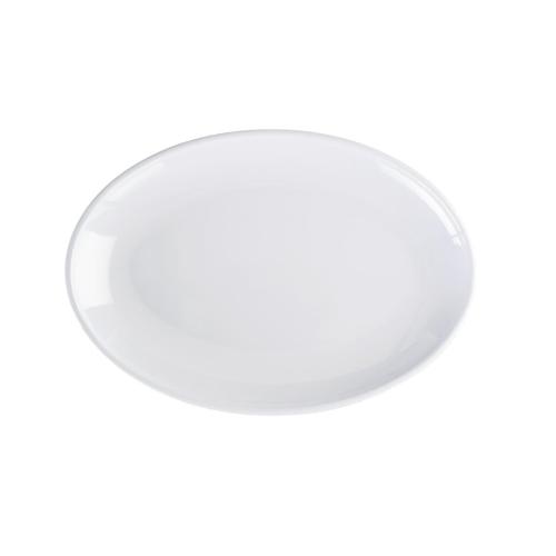 Olympia Kristallon Melamine Oval Coupe Plate White - 225x158mm 9x6 1/4" (Box 12)