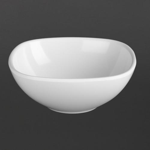 Olympia Kristallon Melamine Rounded Square Bowl White - 120x120mm 275ml (Box 6)