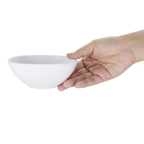 Olympia Kristallon Melamine Rounded Square Bowl White - 120x120mm 275ml (Box 6)
