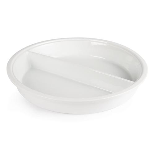 Olympia Whiteware Divided Round Dish - 3500ml 118 3/10fl oz (Box 1)