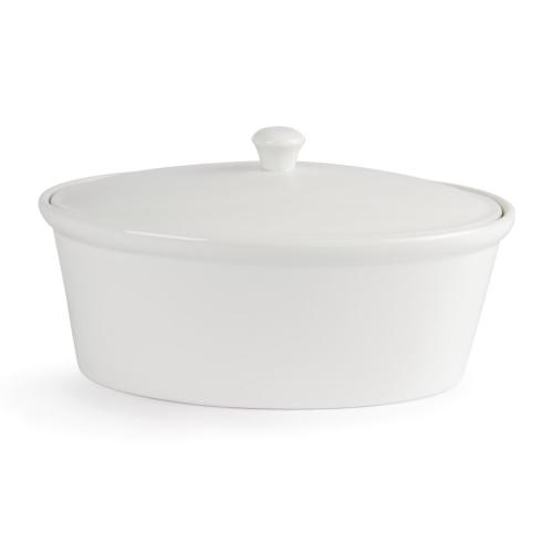 Olympia Whiteware Cookware Oval Pot & Lid - 115x305x220mm 3.2Ltr (Single)