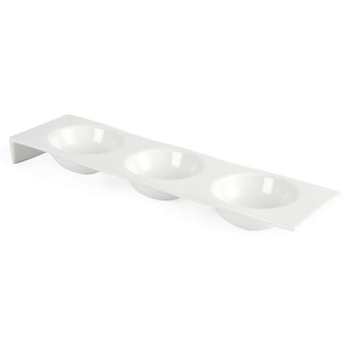 Olympia Whiteware 3 Bowl Dipping Platter - 32x325x90mm (Box 4)