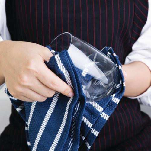 Vogue Tea Towel Navy & White Stripe - 460x710mm 18x28"