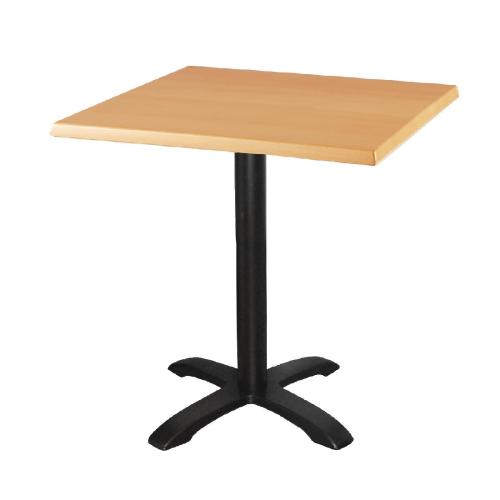 Werzalit Square Table Top Planked Beech 019 - 600mm