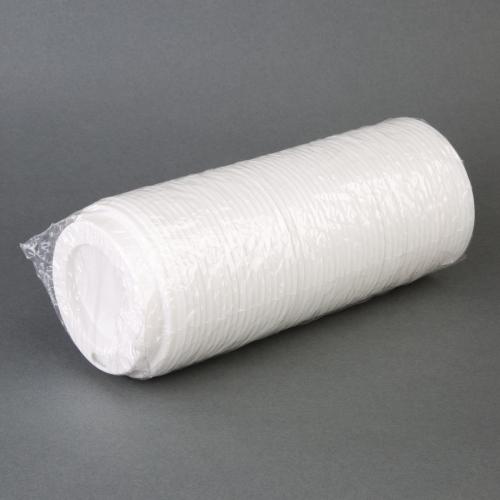 Fiesta Recyclable Lid for Hot Cups- White 8oz (Box 1000)
