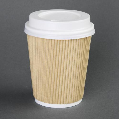 Fiesta Recyclable Lid for Hot Cups- White 12oz/16oz (Sleeve 50)