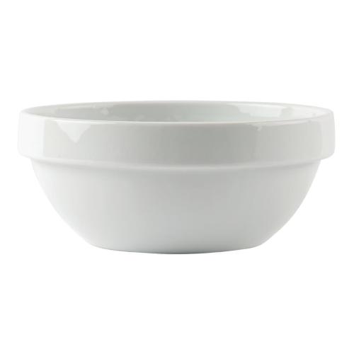 Olympia Whiteware Stacking Bowl White - 540ml 18 1/5fl oz (Box 12)