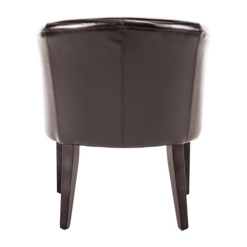 Bolero PU Leather Tub Arm Chair Dark Brown