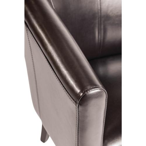 Bolero PU Leather Tub Arm Chair Dark Brown